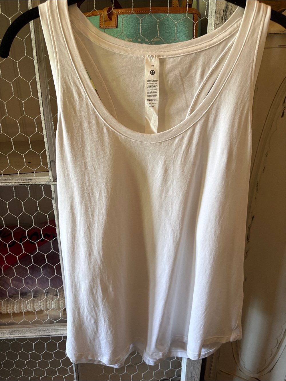 lululemon athletica White Scoop Tank Top